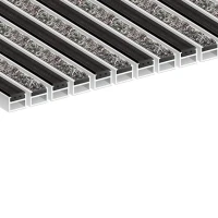 Алюминиевая грязезащитная решетка СТРОНГ резина+ворс