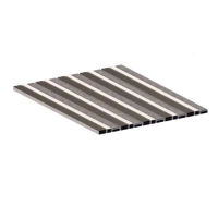 Алюминиевая грязезащитная решетка СТАНДАРТ 40 резина+ворс+широкий скребок