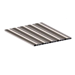 Алюминиевая грязезащитная решетка СТАНДАРТ 40 резина+ворс+широкий скребок