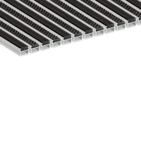 Алюминиевая грязезащитная решетка СТАНДАРТ резина+щетка