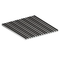 Алюминиевая грязезащитная решетка СТАНДАРТ резина+резина+щетка