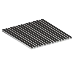 Алюминиевая грязезащитная решетка СТАНДАРТ резина+резина+щетка