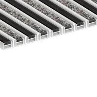 Алюминиевая грязезащитная решетка СТРОНГ резина+ворс+скребок