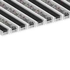 Алюминиевая грязезащитная решетка СТРОНГ резина+ворс+скребок