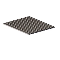 Алюминиевая грязезащитная решетка СТАНДАРТ 40 резина+щетка+скребок