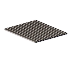 Алюминиевая грязезащитная решетка СТАНДАРТ 40 резина+щетка+скребок