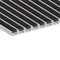 Алюминиевая грязезащитная решетка СТАНДАРТ резина