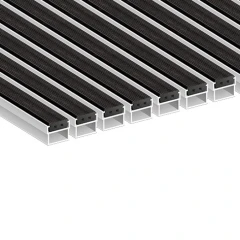 Алюминиевая грязезащитная решетка СТАНДАРТ резина