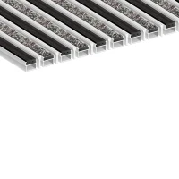 Алюминиевая грязезащитная решетка СТАНДАРТ резина+ворс+скребок