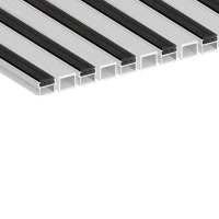 Алюминиевая грязезащитная решетка СТАНДАРТ резина+широкий скребок