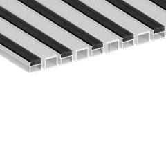 Алюминиевая грязезащитная решетка СТАНДАРТ резина+широкий скребок