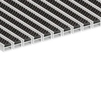 Алюминиевая грязезащитная решетка СТРОНГ щетка