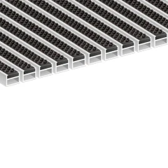 Алюминиевая грязезащитная решетка СТРОНГ щетка