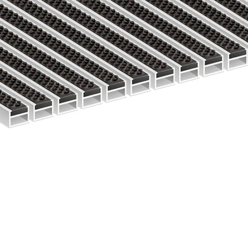 Алюминиевая грязезащитная решетка СТРОНГ щетка