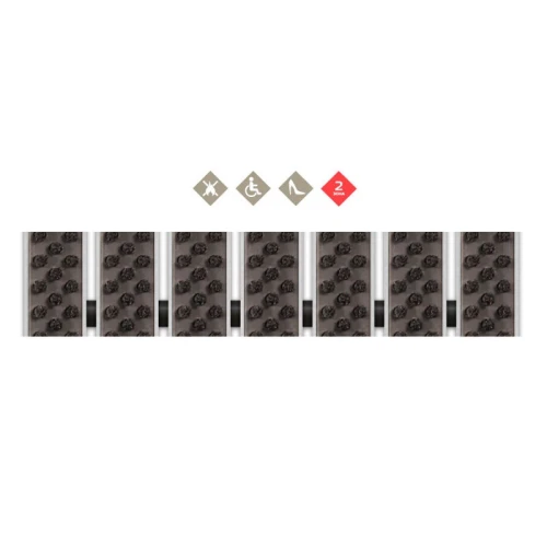 Алюминиевая грязезащитная решетка СТРОНГ щетка