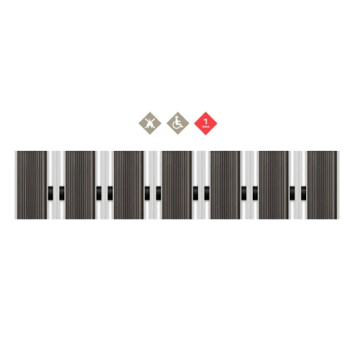 Алюминиевая грязезащитная решетка СТРОНГ резина+скребок