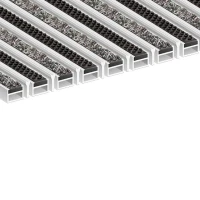 Алюминиевая грязезащитная решетка СТРОНГ ворс+щетка+скребок