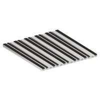 Алюминиевая грязезащитная решетка СТРОНГ резина + щетка + ш.скребок