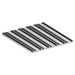 Алюминиевая грязезащитная решетка СТРОНГ резина + щетка + ш.скребок