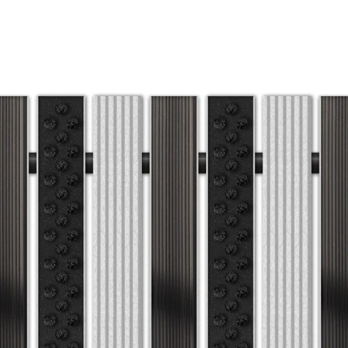 Алюминиевая грязезащитная решетка СТРОНГ резина + щетка + ш.скребок