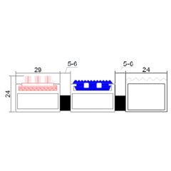 Алюминиевая грязезащитная решетка СТРОНГ резина + щетка + ш.скребок