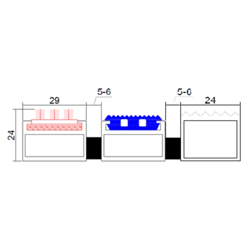 Алюминиевая грязезащитная решетка СТРОНГ резина + щетка + ш.скребок