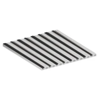 Алюминиевая грязезащитная решетка СТРОНГ резина + ш.скребок + щетка + ш.скребок