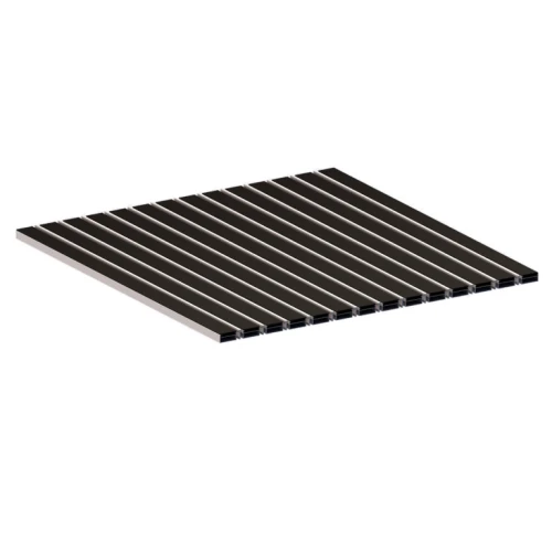 Алюминиевая грязезащитная решетка СТАНДАРТ 40 резина+скребок