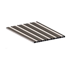 Алюминиевая грязезащитная решетка СТАНДАРТ 40 резина+щетка+широкий скребок