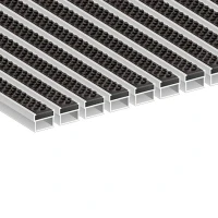 Алюминиевая грязезащитная решетка СТАНДАРТ щетка