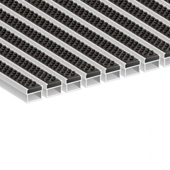 Алюминиевая грязезащитная решетка СТАНДАРТ щетка