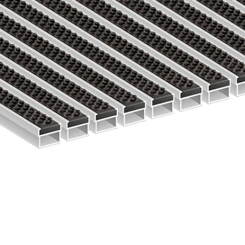 Алюминиевая грязезащитная решетка СТАНДАРТ щетка