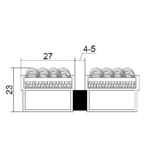 Алюминиевая грязезащитная решетка СТАНДАРТ ворс