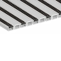 Алюминиевая грязезащитная решетка СТАНДАРТ щетка+широкий скребок