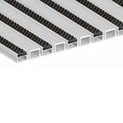 Алюминиевая грязезащитная решетка СТАНДАРТ щетка+широкий скребок
