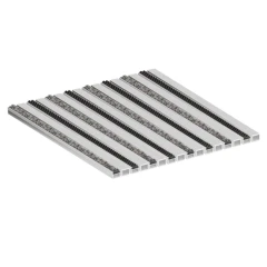 Алюминиевая грязезащитная решетка СТАНДАРТ ворс+широкий скребок+щетка+широкий скребок