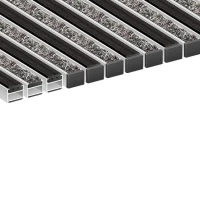 Алюминиевая грязезащитная решетка ПРЕМИУМ резина+ворс