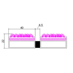 Алюминиевая грязезащитная решетка СТАНДАРТ 40 ворс