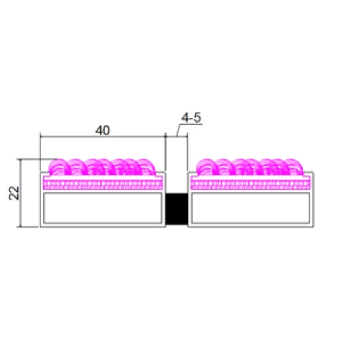 Алюминиевая грязезащитная решетка СТАНДАРТ 40 ворс