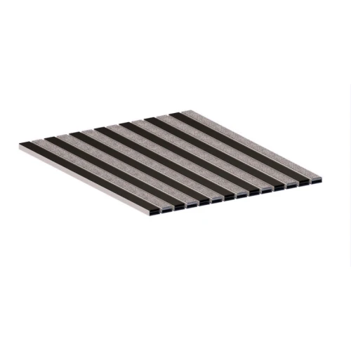 Алюминиевая грязезащитная решетка СТАНДАРТ 40 резина+ворс