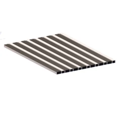 Алюминиевая грязезащитная решетка СТАНДАРТ 40 резина+широкий скребок