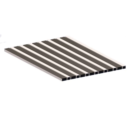 Алюминиевая грязезащитная решетка СТАНДАРТ 40 резина+широкий скребок