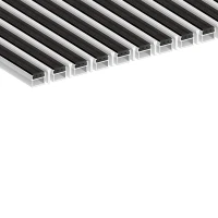 Алюминиевая грязезащитная решетка СТАНДАРТ резина+скребок