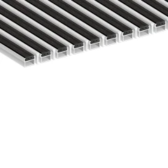 Алюминиевая грязезащитная решетка СТАНДАРТ резина+скребок