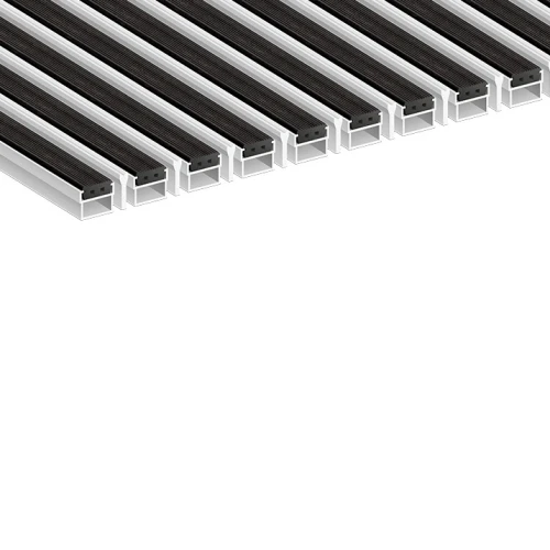 Алюминиевая грязезащитная решетка СТАНДАРТ резина+скребок