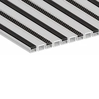 Алюминиевая грязезащитная решетка СТАНДАРТ резина+щетка+широкий скребок