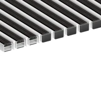 Алюминиевая грязезащитная решетка ПРЕМИУМ резина+скребок