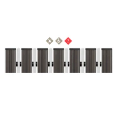 Алюминиевая грязезащитная решетка ПРЕМИУМ резина+скребок