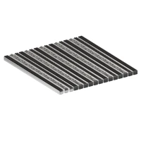 Алюминиевая грязезащитная решетка ПРЕМИУМ резина+ворс+щетка