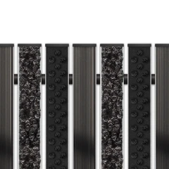 Алюминиевая грязезащитная решетка ПРЕМИУМ резина+ворс+щетка